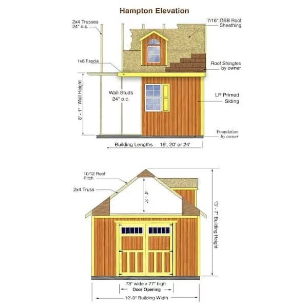 Best Barns Hampton 12 ft × 24 ft Storage Shed - Image 3