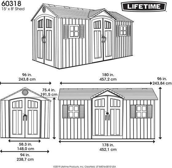 Lifetime 15 Ft. X 8 Ft. Outdoor Storage Shed - Image 9